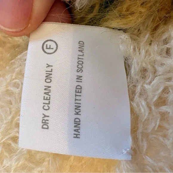 Bernat Klein Vintage Mohair Striped V-Neck Handknit Sweater Vest — Rare Sz L - Picture 10 of 11